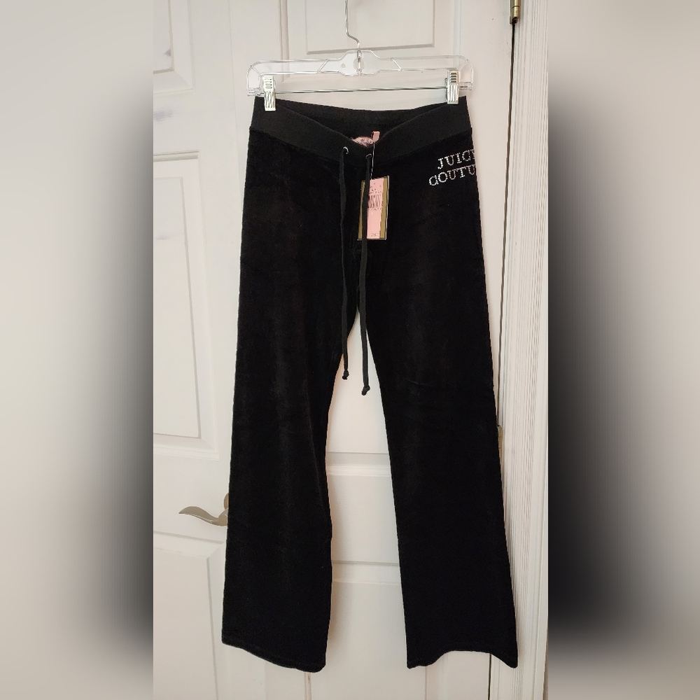 Juicy Couture velour pants black P y2k